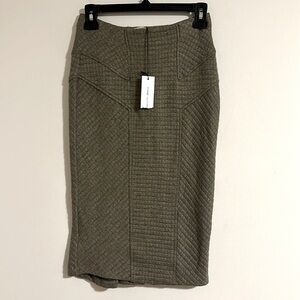 Diane Von Furstenberg Magdalena vintage Y2K Pencil Textured Knee-Length Skirt